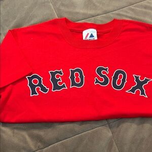 NWOT BOYS Majestic Red Sox Bold Red Tee